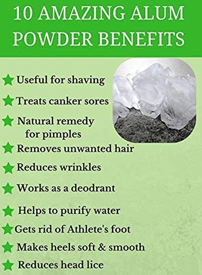 VedoMax Purified Fitkari Stone Powder | Alum Stone Powder - 200 gm - Image 4